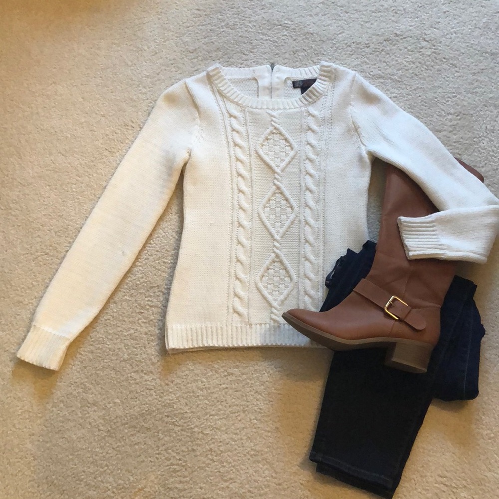 Super cute cream sweater.
